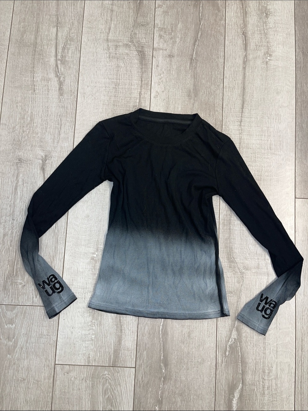 Vintage Alexander Wang Ombre Long-Sleeve Crew Neck Top XS/Perfect Condition